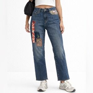 CAbi Artisan Patchwork Women’s Jeans Size 4 Ankle/Crop Length